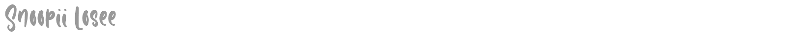 Snoopii Losee font preview